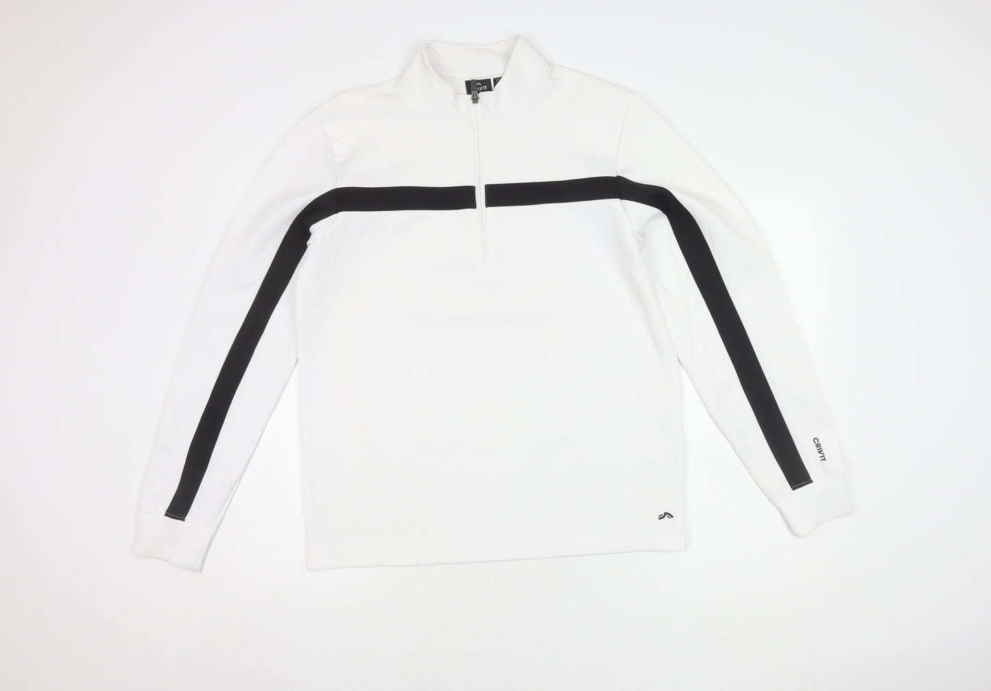 Crivit Men's White Pullover M Logo Detail