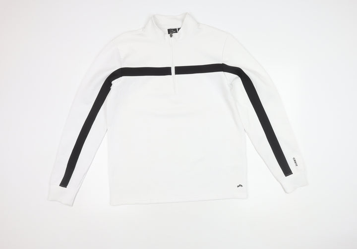 Crivit Men's White Pullover M Logo Detail