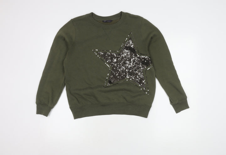 Marks and Spencer Women's Green Sequin Pullover, Size 10