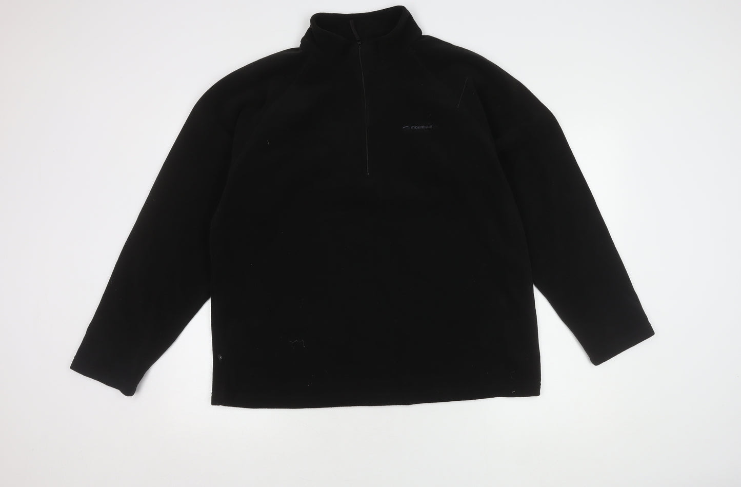 Mountainlife Men's Black Fleece Pullover Sweatshirt, L, 1/2 Zip