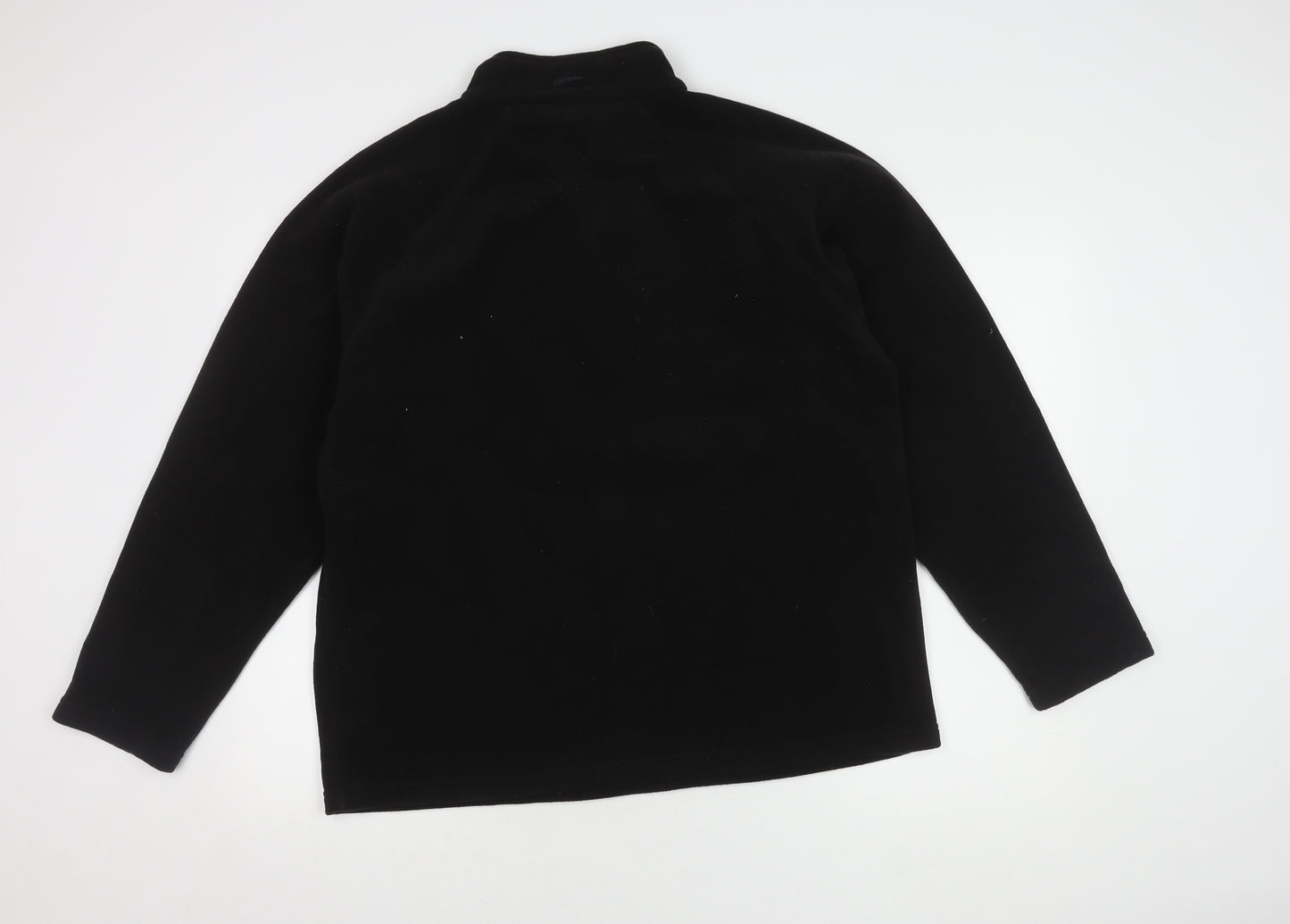 Mountainlife Men's Black Fleece Pullover Sweatshirt, L, 1/2 Zip