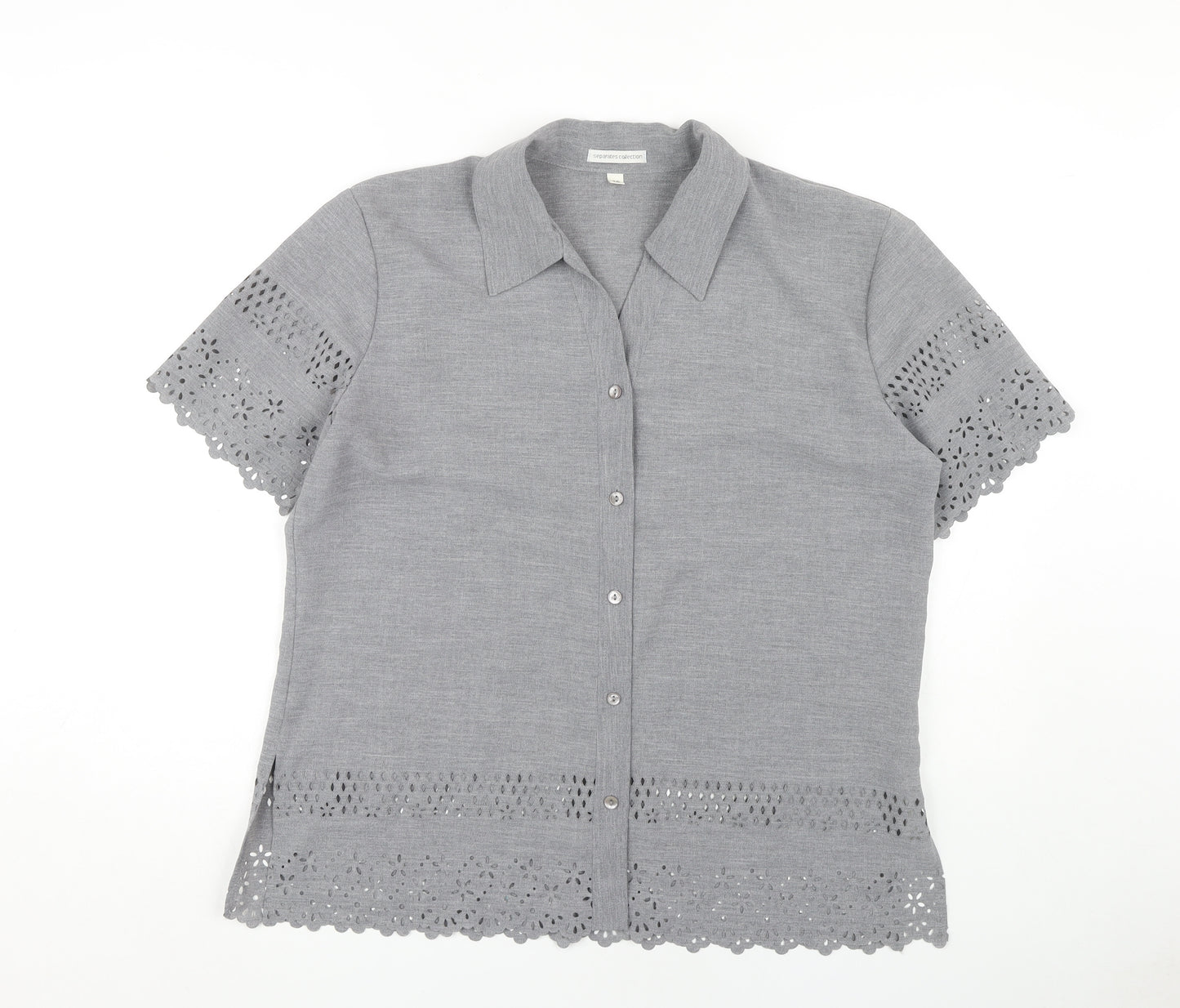 Separates Collection Women's Grey Button-Up Shirt