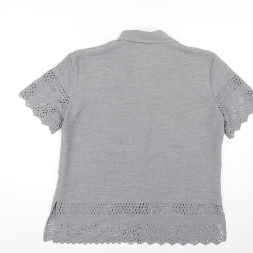 Separates Collection Women's Grey Button-Up Shirt