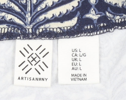 Artisan NY Women's Blue A-Line Midi Skirt - Size L