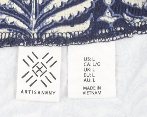 Artisan NY Women's Blue A-Line Midi Skirt - Size L