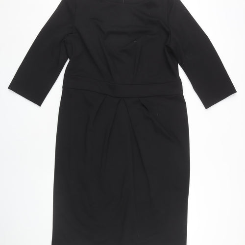 Artigiano Women Black Sheath Dress Size 16