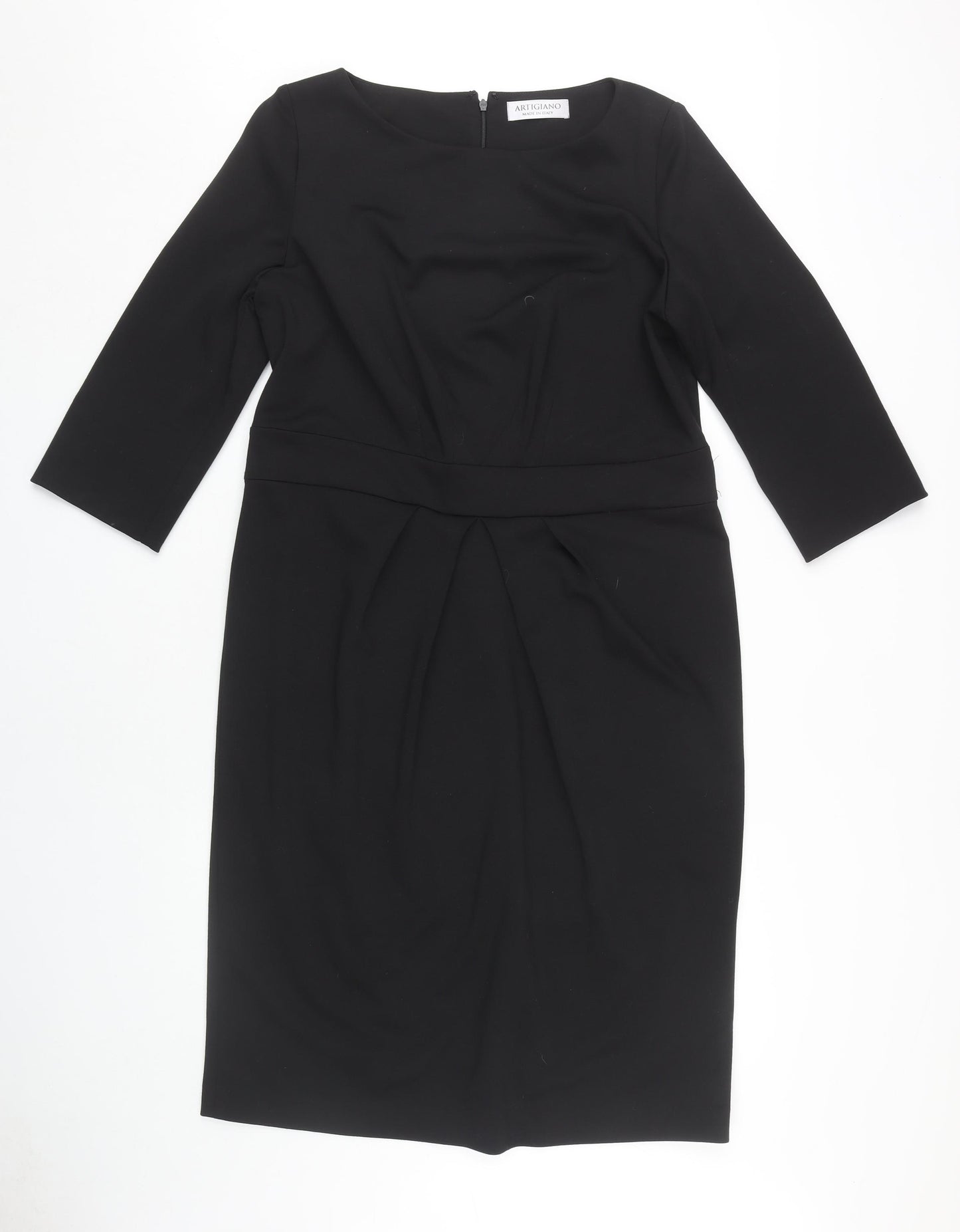 Artigiano Women Black Sheath Dress Size 16