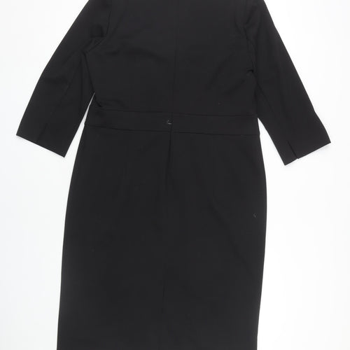 Artigiano Women Black Sheath Dress Size 16