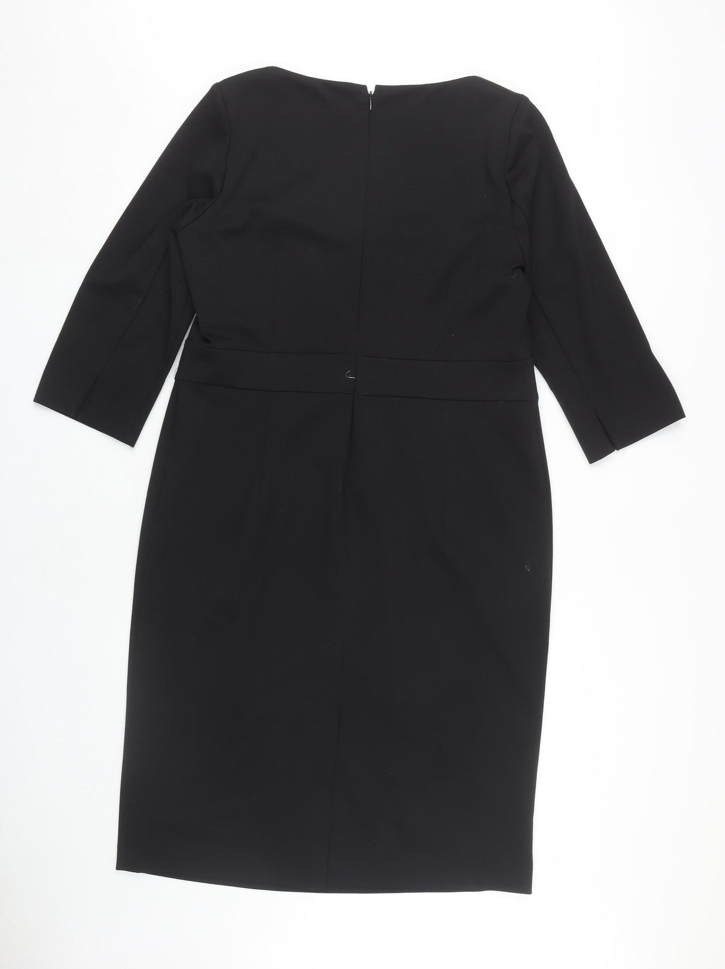 Artigiano Women Black Sheath Dress Size 16