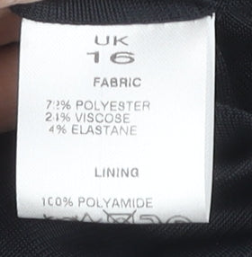 Artigiano Women Black Sheath Dress Size 16