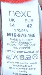 Next Women's Red Off Shoulder Blouse Size 14