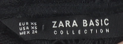 Zara Basic Women's Black Lace Tunic Blouse XS