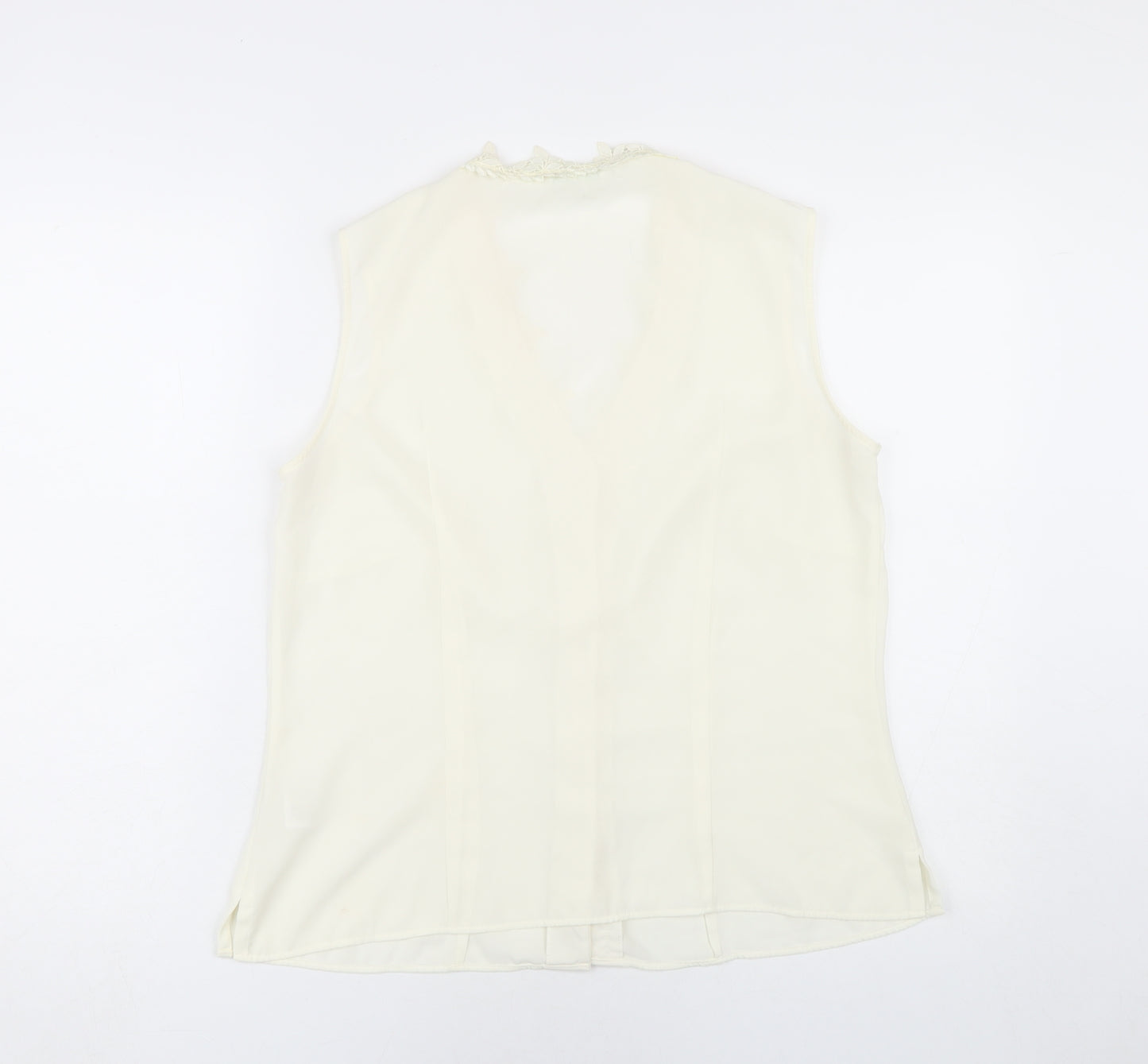 Marks and Spencer Women's Ivory Sleeveless V-Neck Top