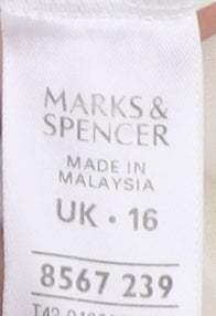 Marks and Spencer Women's Ivory Sleeveless V-Neck Top