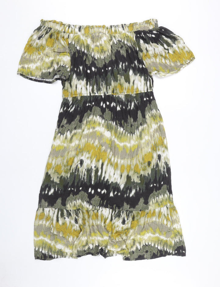 Next Women's Multicoloured Off Shoulder Dress Size 16