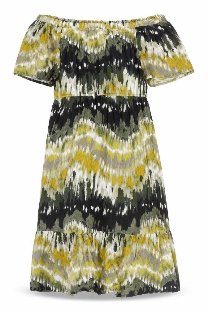 Front view of Next Women's Multicoloured Off Shoulder Dress, size 16
