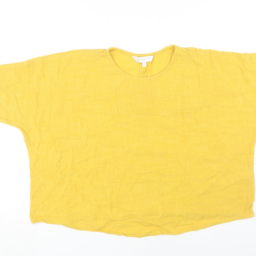 Apricot Women's Yellow Basic T-Shirt, Size 14, Casual Style