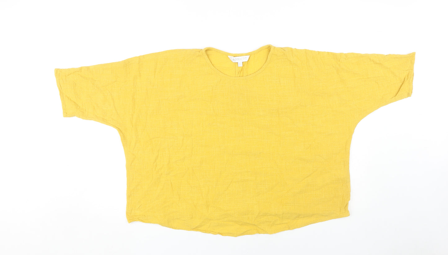 Apricot Women's Yellow Basic T-Shirt, Size 14, Casual Style