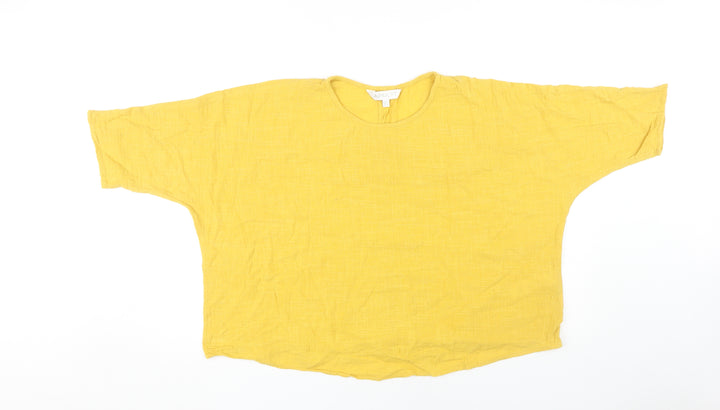 Apricot Women's Yellow Basic T-Shirt, Size 14, Casual Style