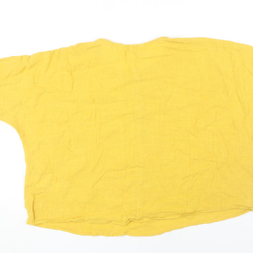 Apricot Women's Yellow Basic T-Shirt, Size 14, Casual Style