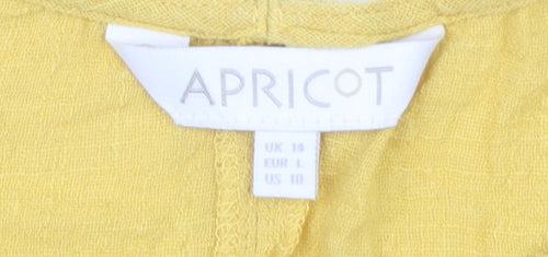 Apricot Women's Yellow Basic T-Shirt, Size 14, Casual Style