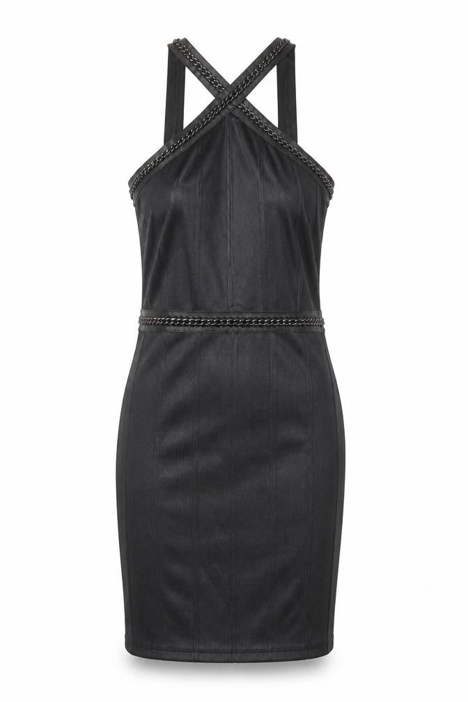 Topshop Women Black Size 6 Sleeveless Dress