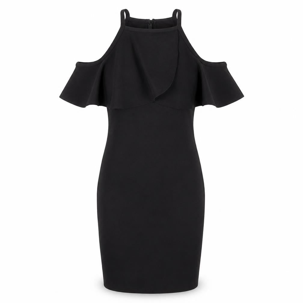 Front view of Quiz Women's Black Bodycon Dress, size 10