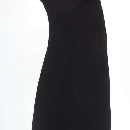 Zara Women Black Midi Sheath Dress Size S