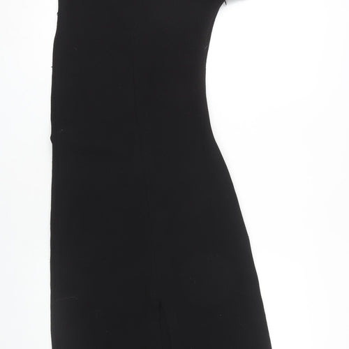 Zara Women Black Midi Sheath Dress Size S