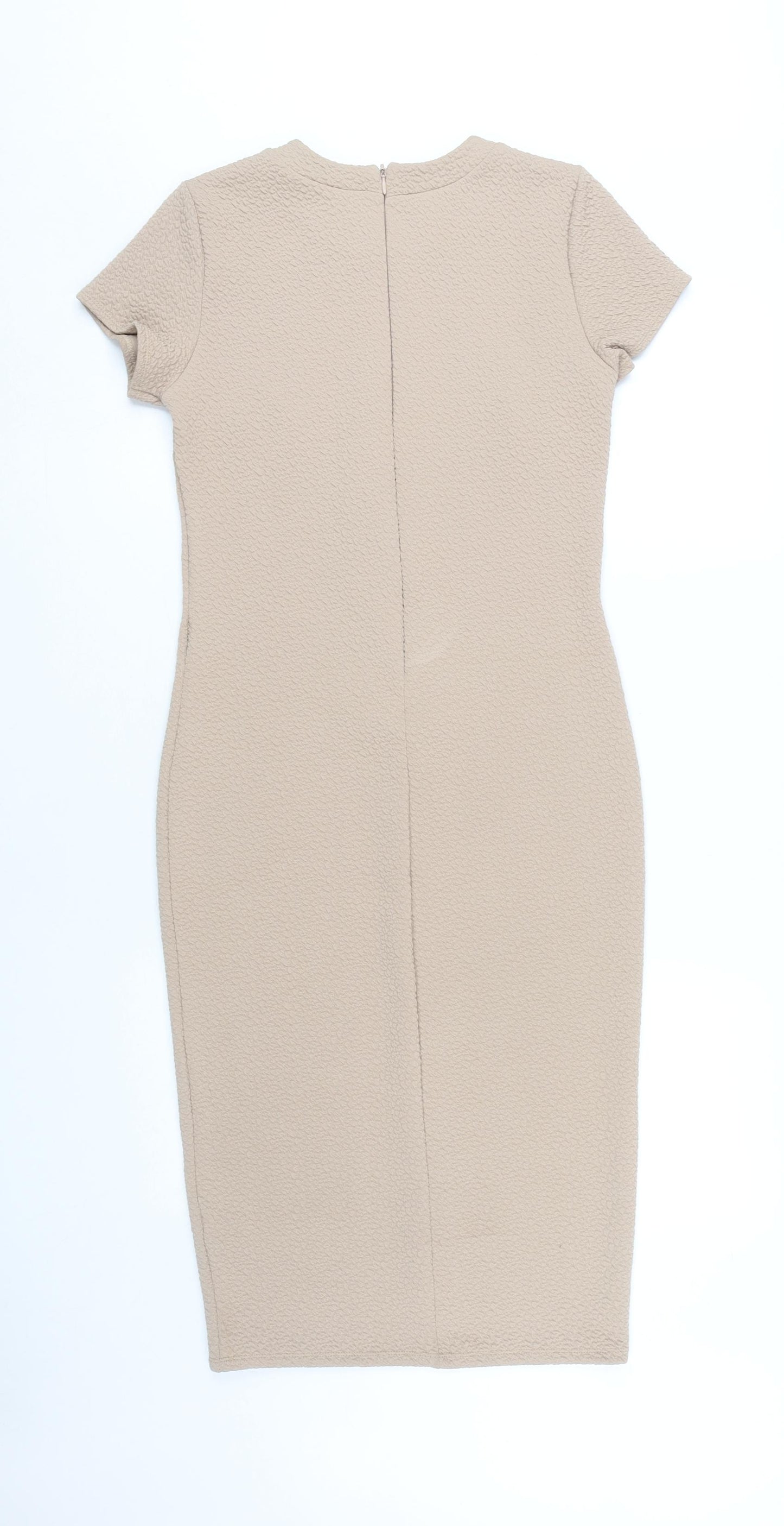 River Island Women’s Beige Sheath Knee Length Dress Size 12
