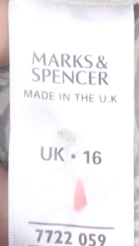 Marks and Spencer Women's Grey Button-Up Shirt Size 16