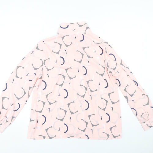 Afibel Women's Pink Geometric Blouse, Size 14
