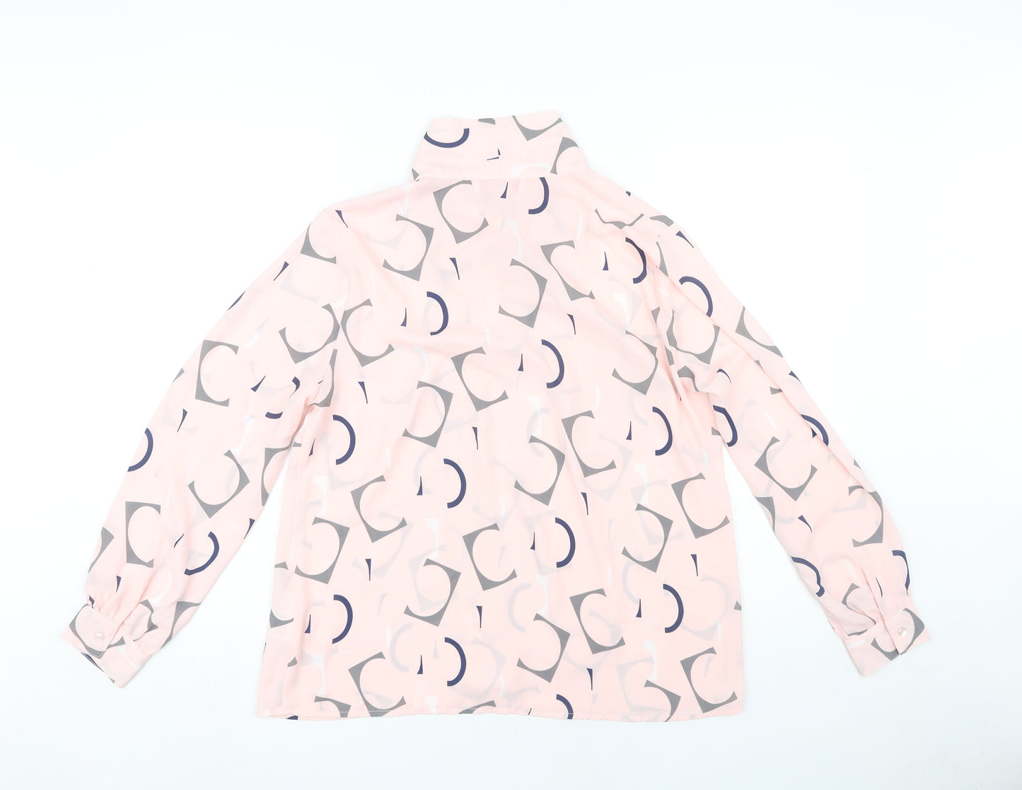 Afibel Women's Pink Geometric Blouse, Size 14
