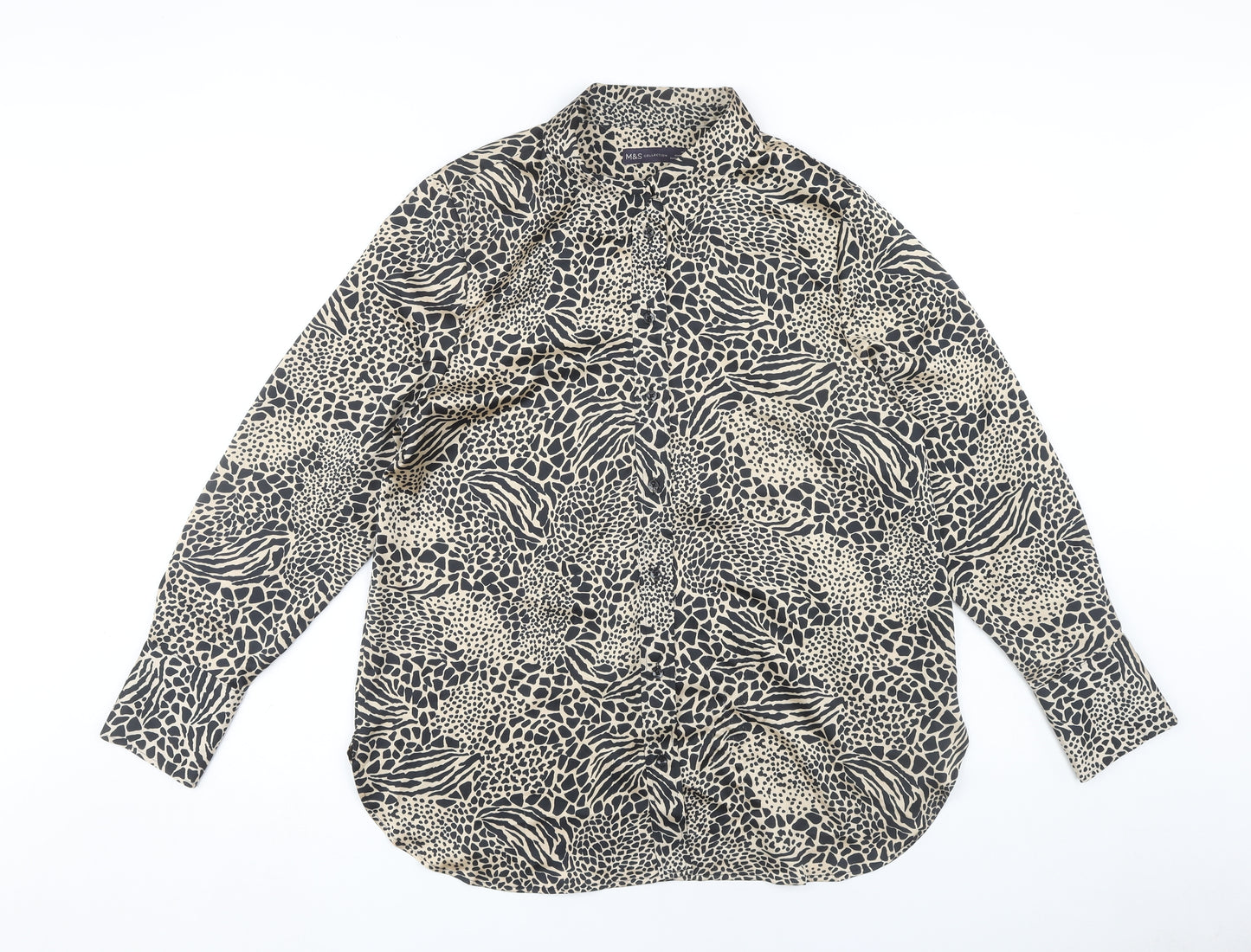 Marks and Spencer Women's Animal Print Button-Up Shirt