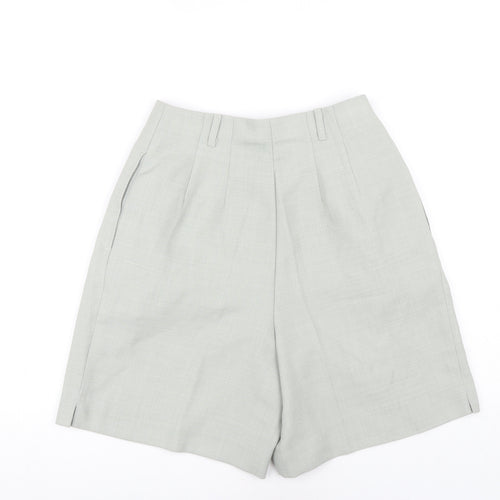 Marks and Spencer Women's Green Pleated Shorts Size 10