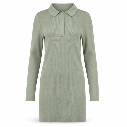 Stradivarius Green Women’s Shirt Dress, Size M, Collared