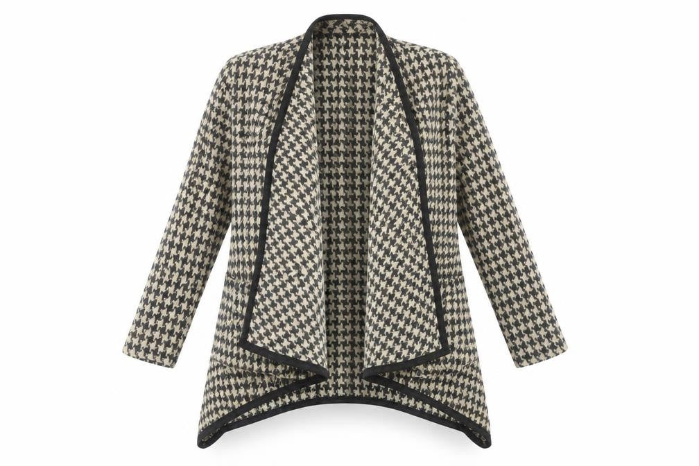 Front view of Collection London Women's Houndstooth Jacket, size 12