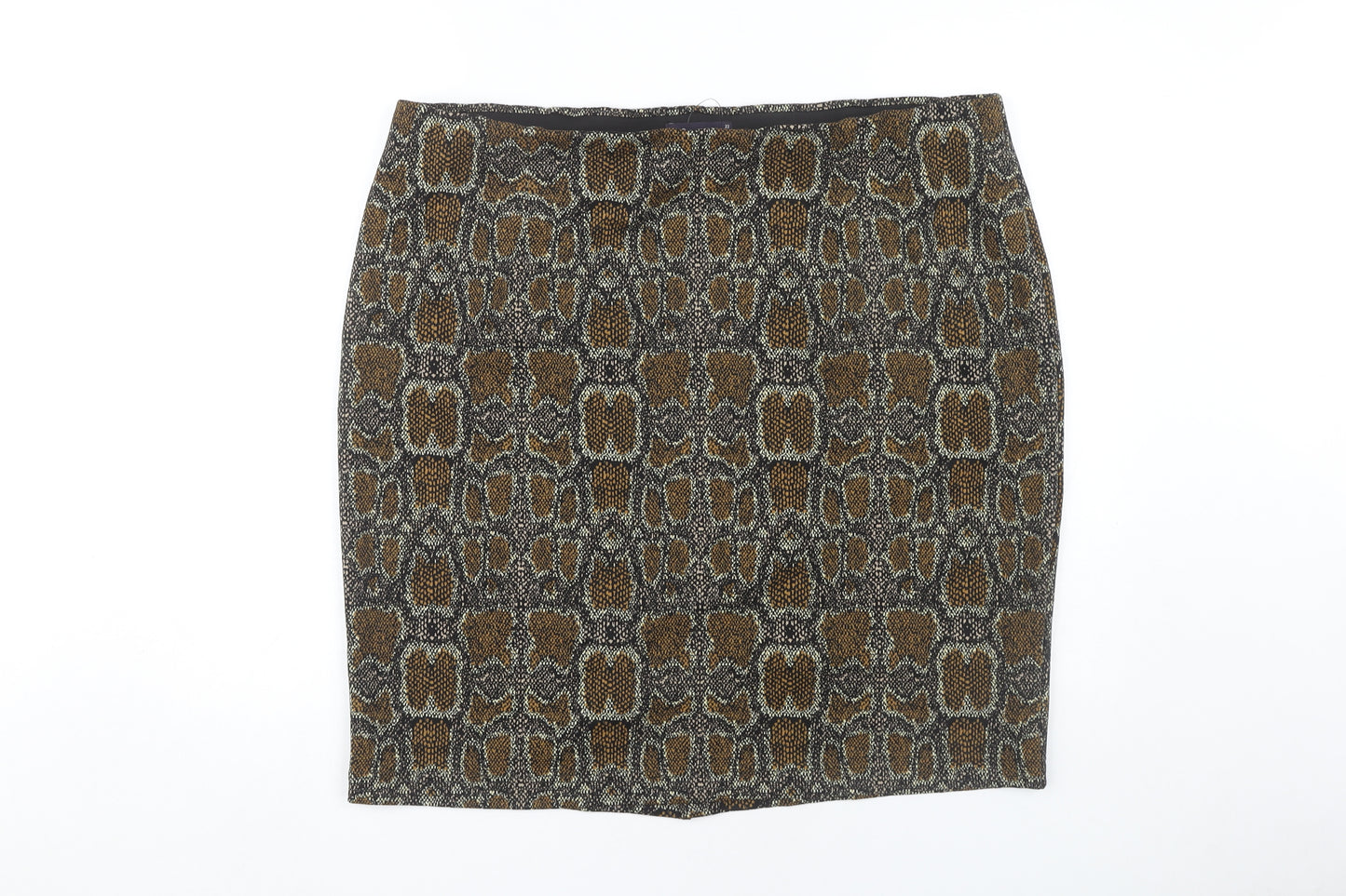 Marks and Spencer Women's Brown Animal Print Pencil Skirt