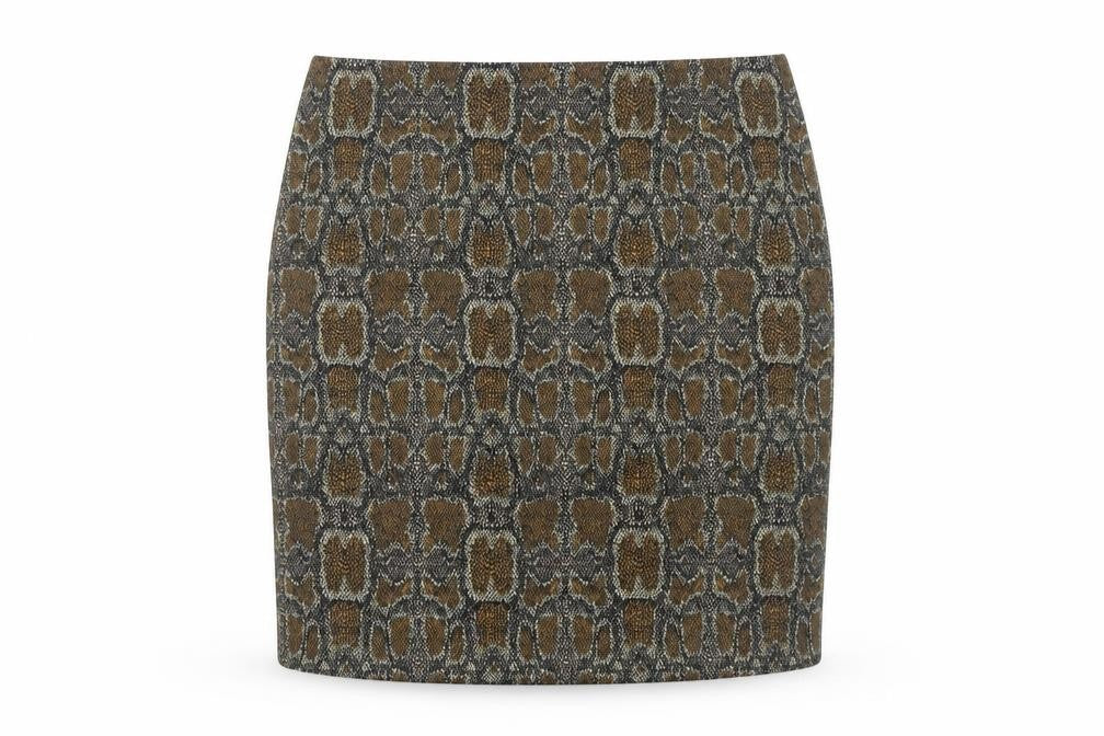 Marks and Spencer Women's Brown Animal Print Pencil Skirt