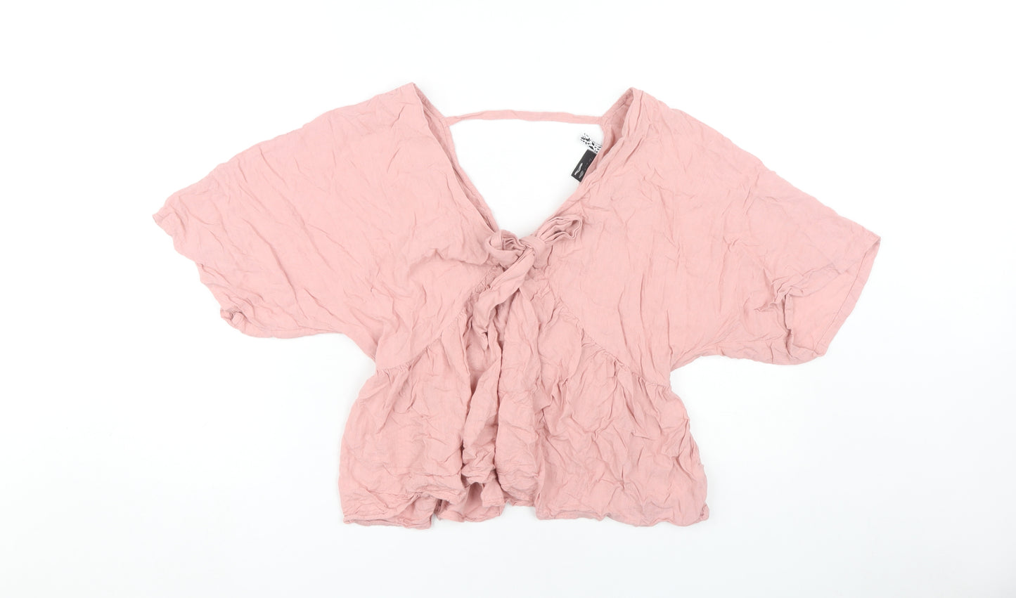 ASOS DESIGN Women Pink Wrap Top Size 10