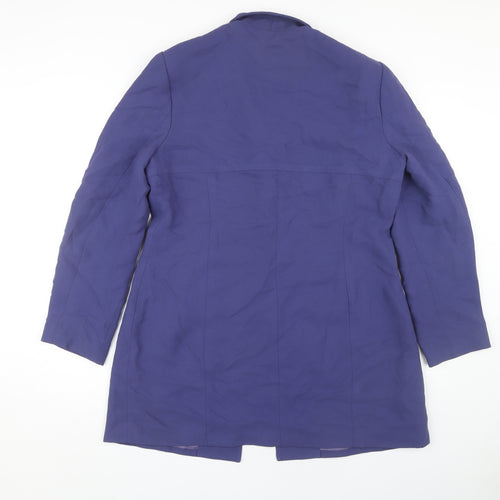 Richards Women's Purple Long Coat, Size 16 with Button