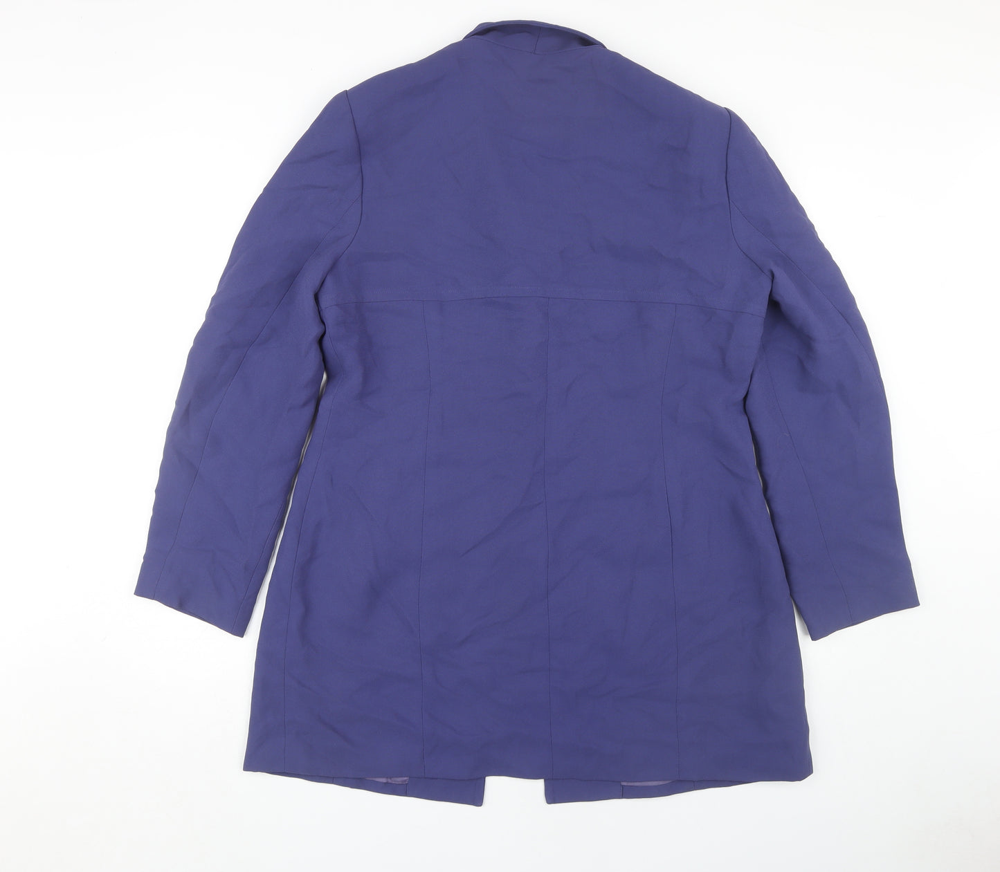 Richards Women's Purple Long Coat, Size 16 with Button