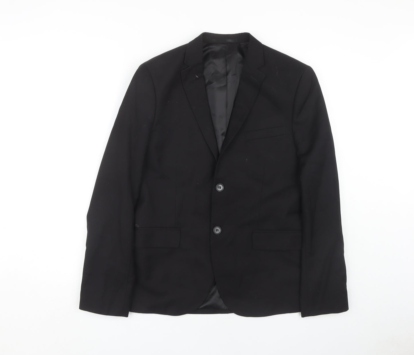 H&M Men's Black Blazer, 38R Single-Breasted, Formal