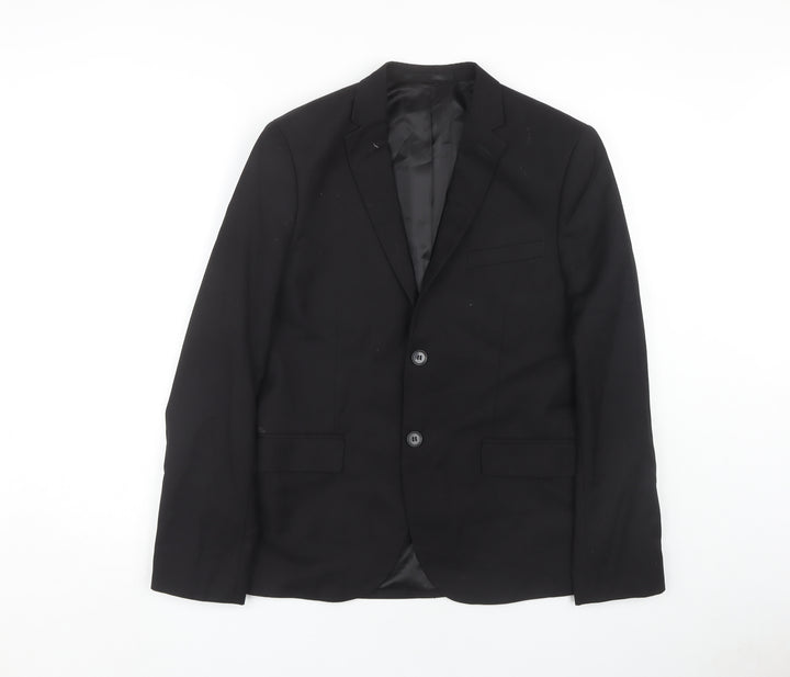 H&M Men's Black Blazer, 38R Single-Breasted, Formal