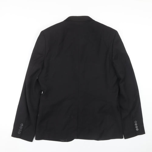 H&M Men's Black Blazer, 38R Single-Breasted, Formal