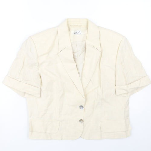 Wish Women's Ivory Blazer Short Sleeve Size 18