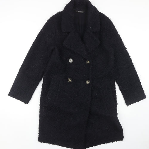 Dunnes Women's Black XS Pea Coat Mid-Length Winter