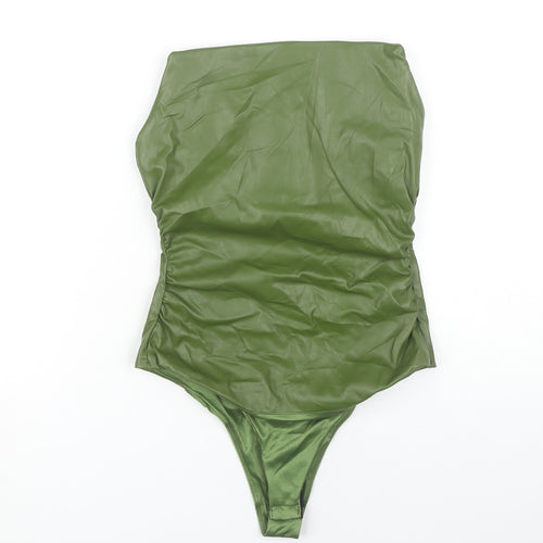 Zara Green Strapless Bodysuit Women Small Casual Slim Fit