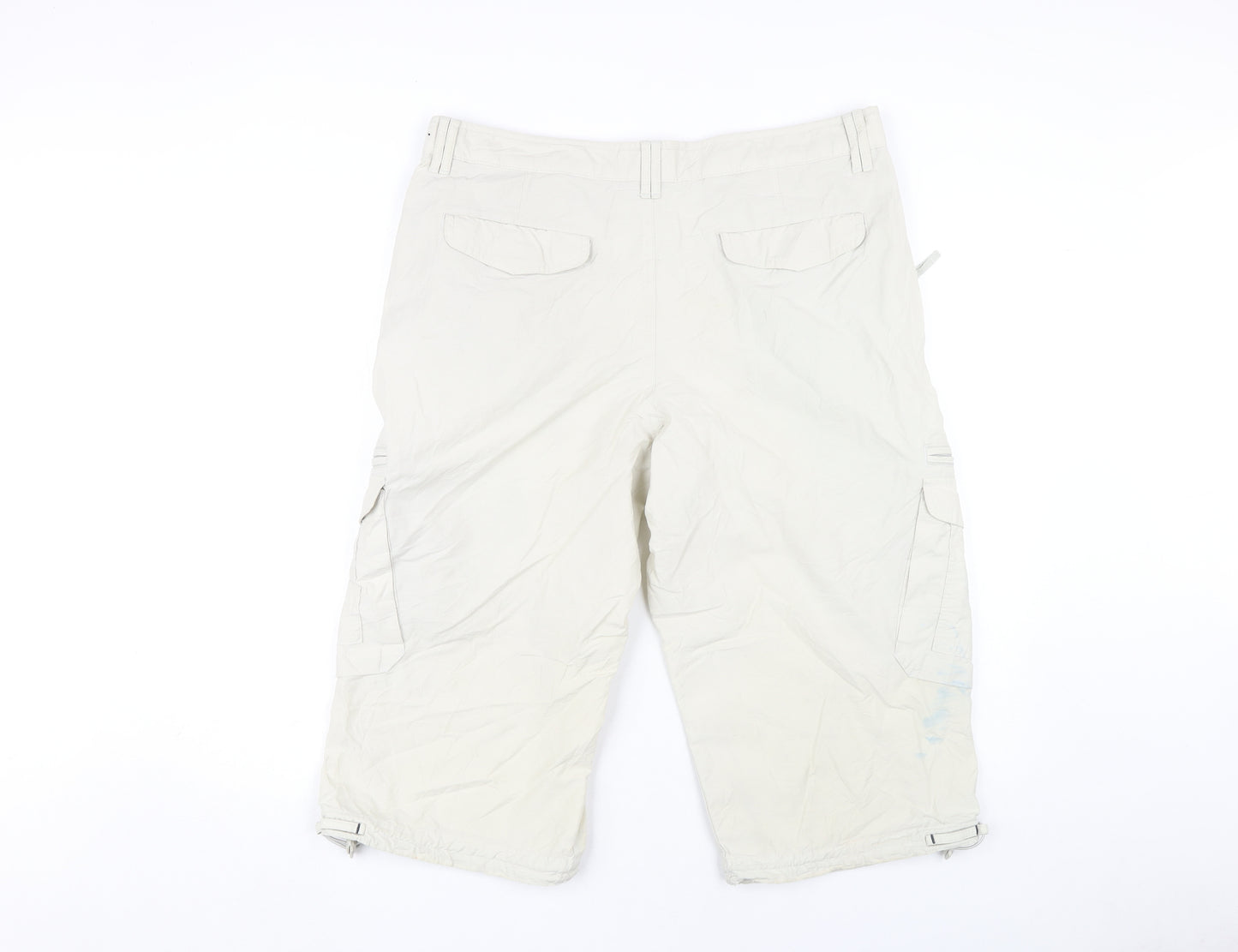Marks and Spencer Men's Beige Cargo Shorts, Size 36