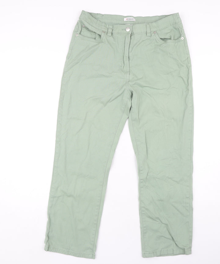 Damart Women's Green Chino Trousers Size 10